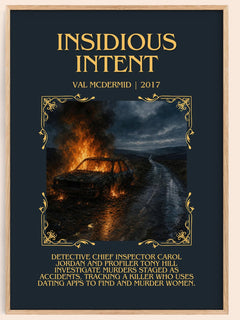 Insidious Intent Minimalist Book Poster by Val McDermid – image 1