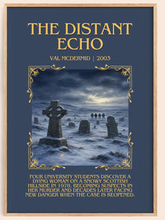 The Distant Echo Minimalist Book Poster by Val McDermid – image 1