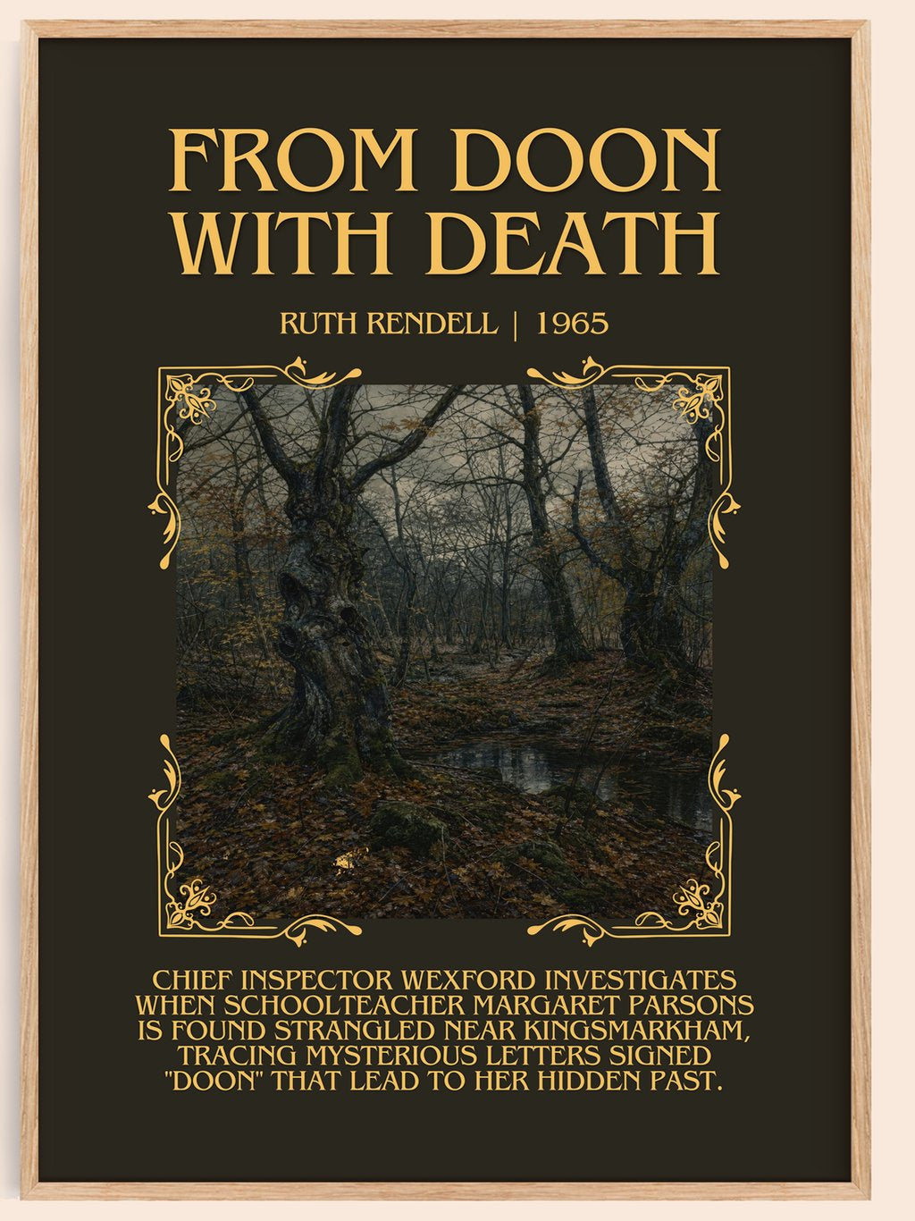 From Doon with Death Minimalist Book Poster by Ruth Rendell – book poster