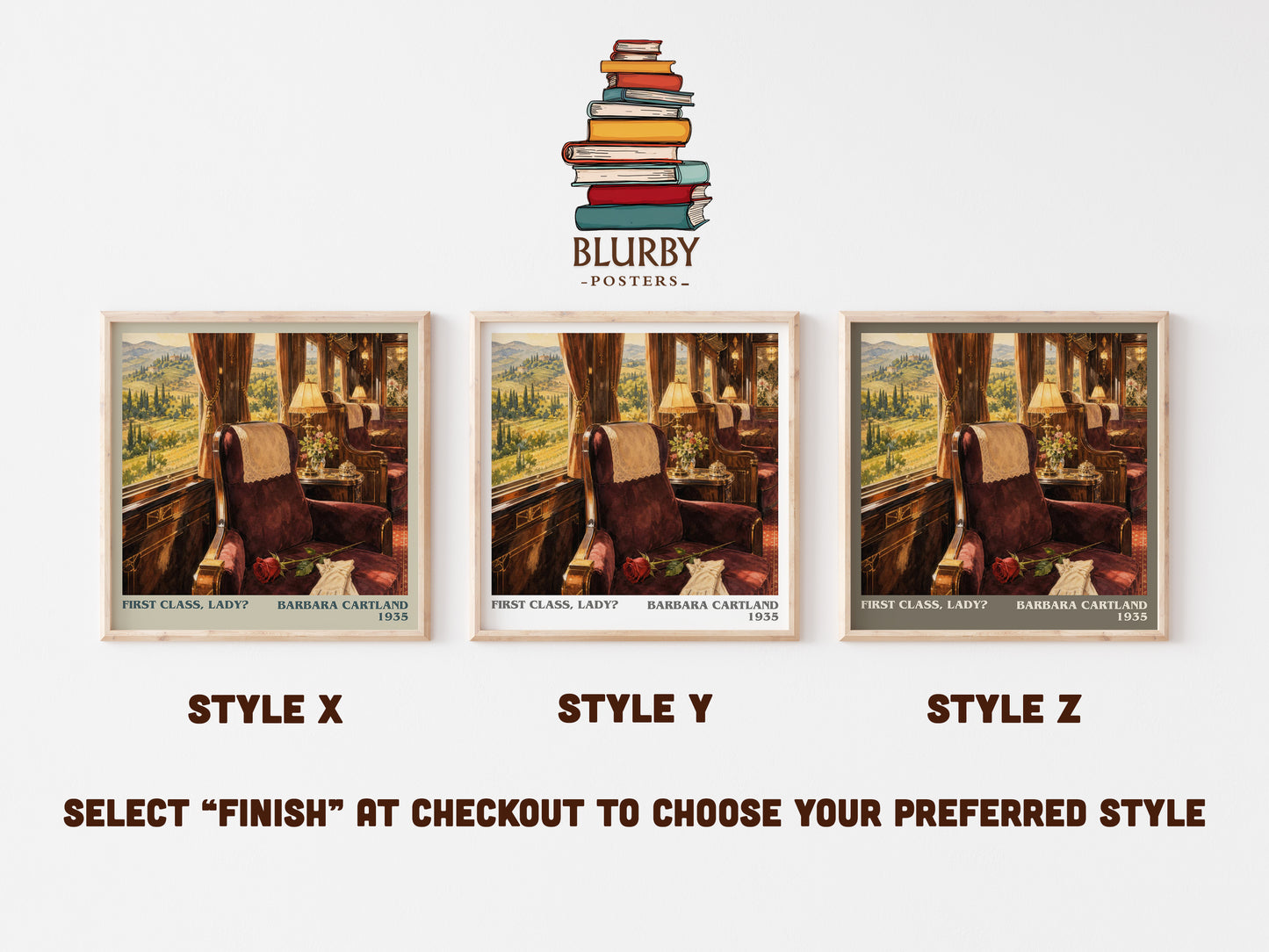 First Class, Lady? literary print in frame leaning in hallway – romance wall art