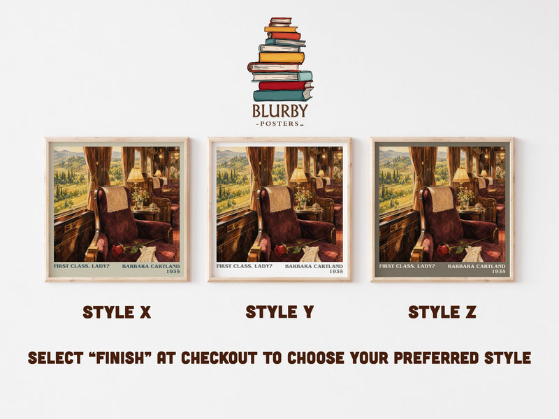 First Class, Lady? literary print in frame leaning in hallway – romance wall art