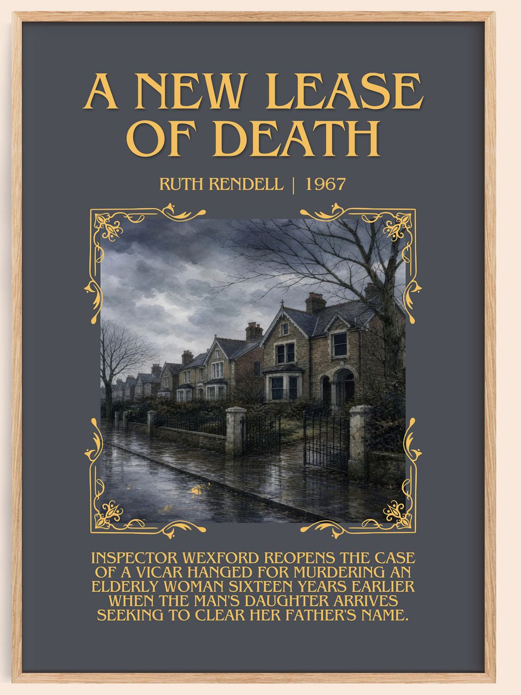 A New Lease of Death Minimalist Book Poster by Ruth Rendell – book poster
