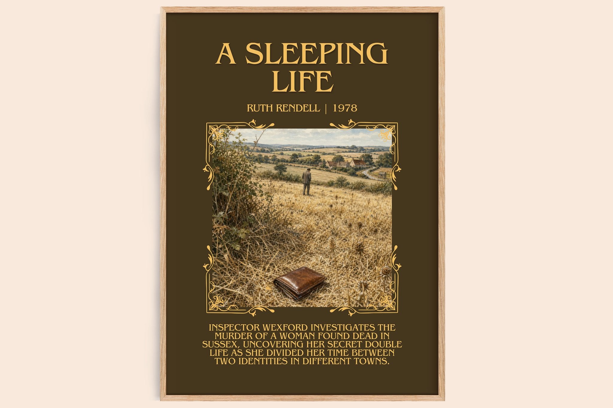 A Sleeping Life Minimalist Book Poster by Ruth Rendell