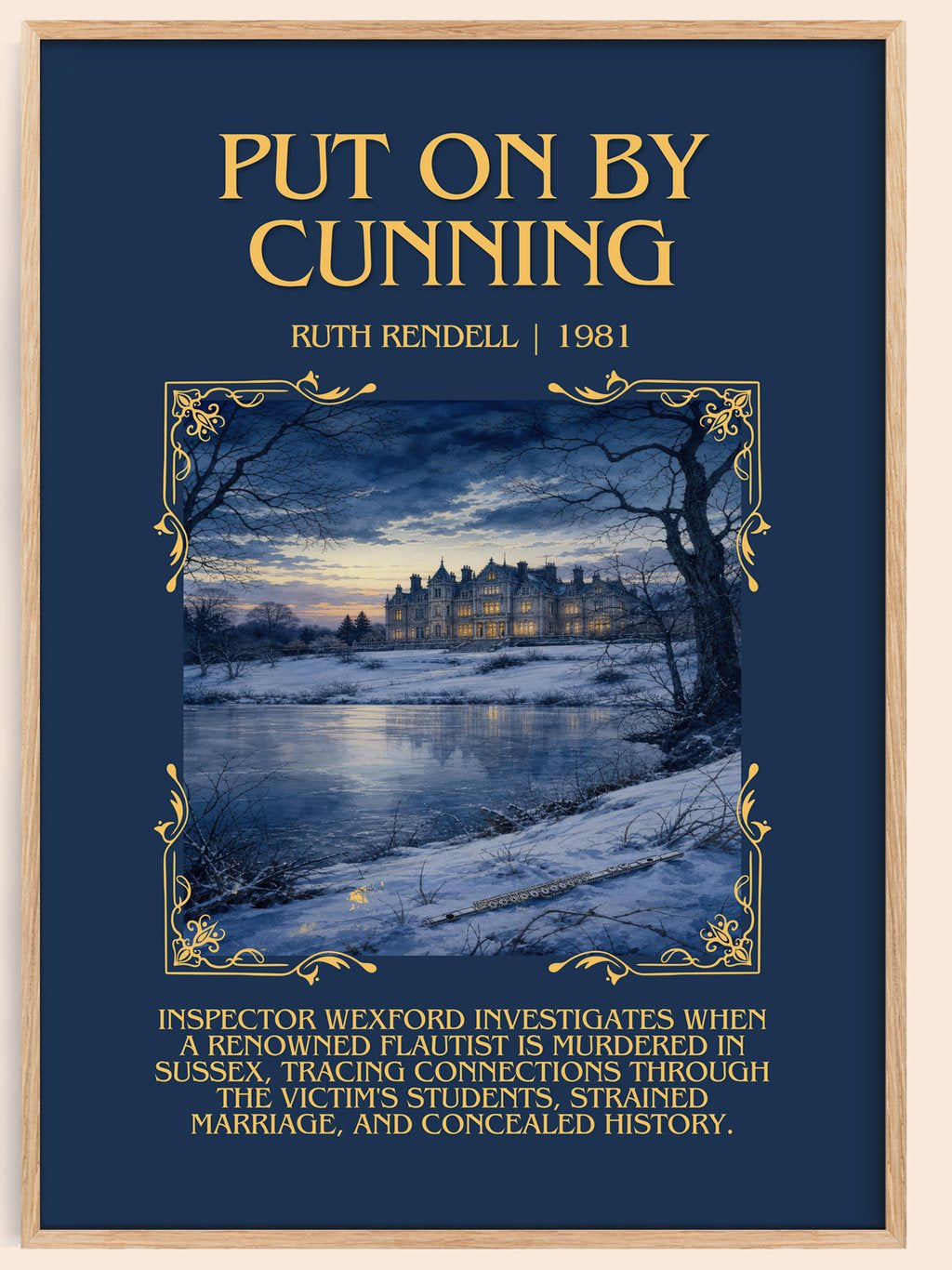 Put On by Cunning Minimalist Book Poster by Ruth Rendell – book poster