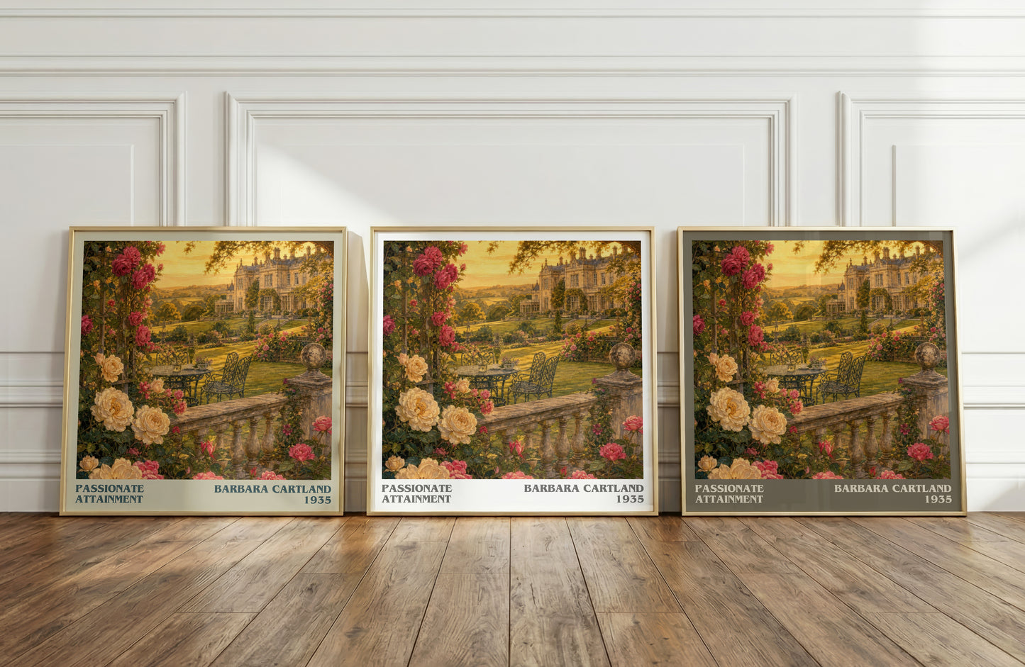 Passionate Attainment literary art print colour and style options – Barbara Cartland book art
