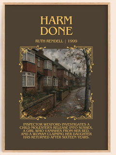 Harm Done Minimalist Book Poster by Ruth Rendell – image 1