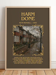 Harm Done Minimalist Book Poster by Ruth Rendell – image 2