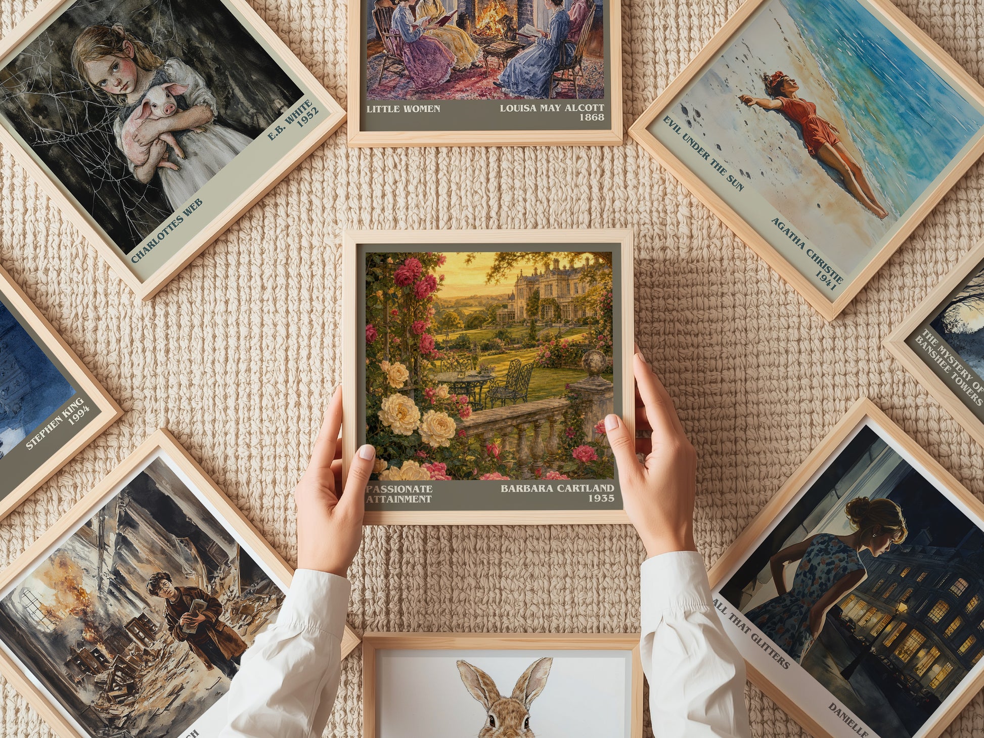 Passionate Attainment literary book poster framed on wall – romance wall art