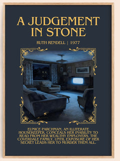 A Judgement in Stone Minimalist Book Poster by Ruth Rendell – image 1