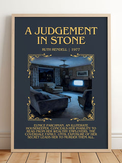 A Judgement in Stone Minimalist Book Poster by Ruth Rendell – image 2