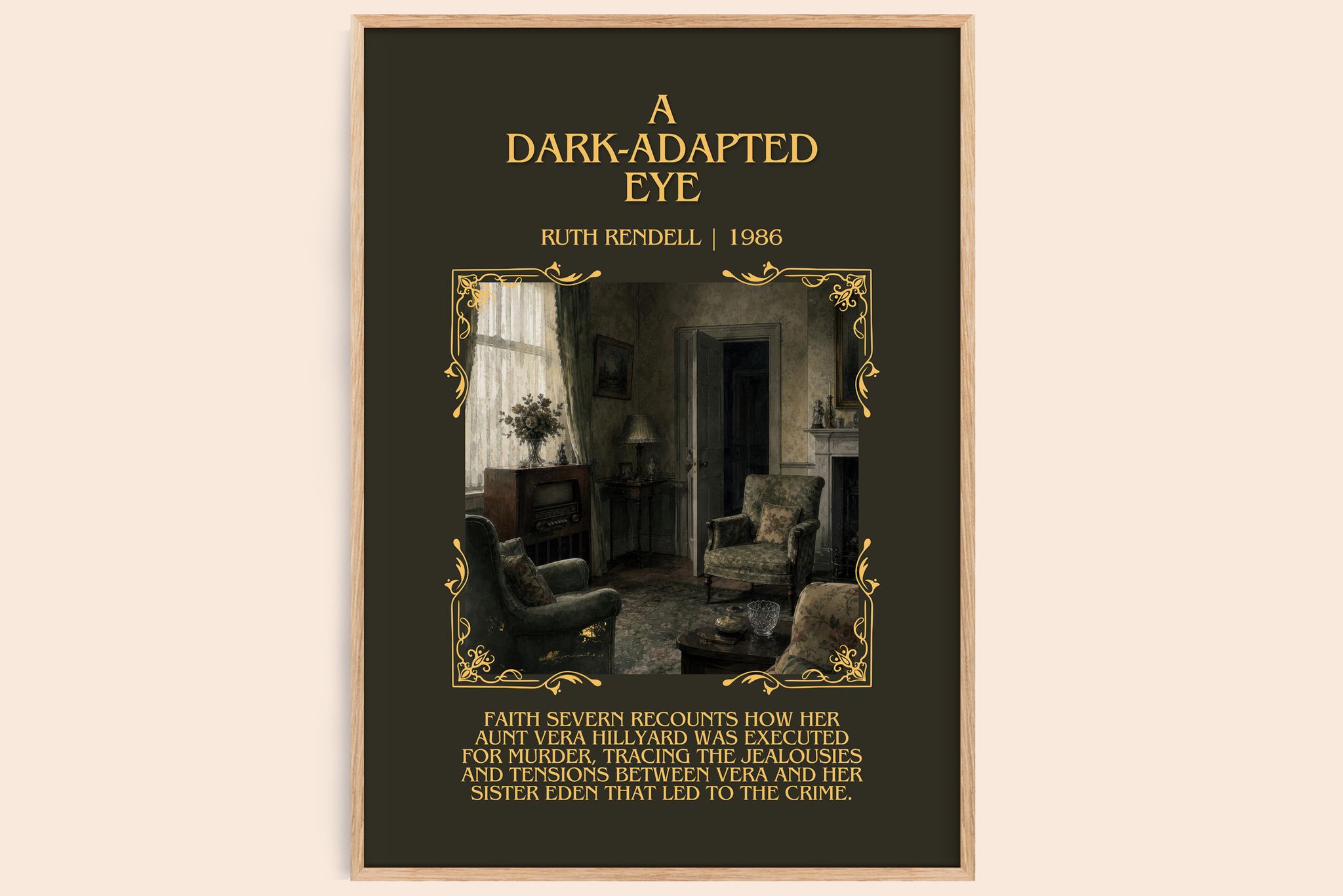 A Dark-Adapted Eye Minimalist Book Poster by Ruth Rendell