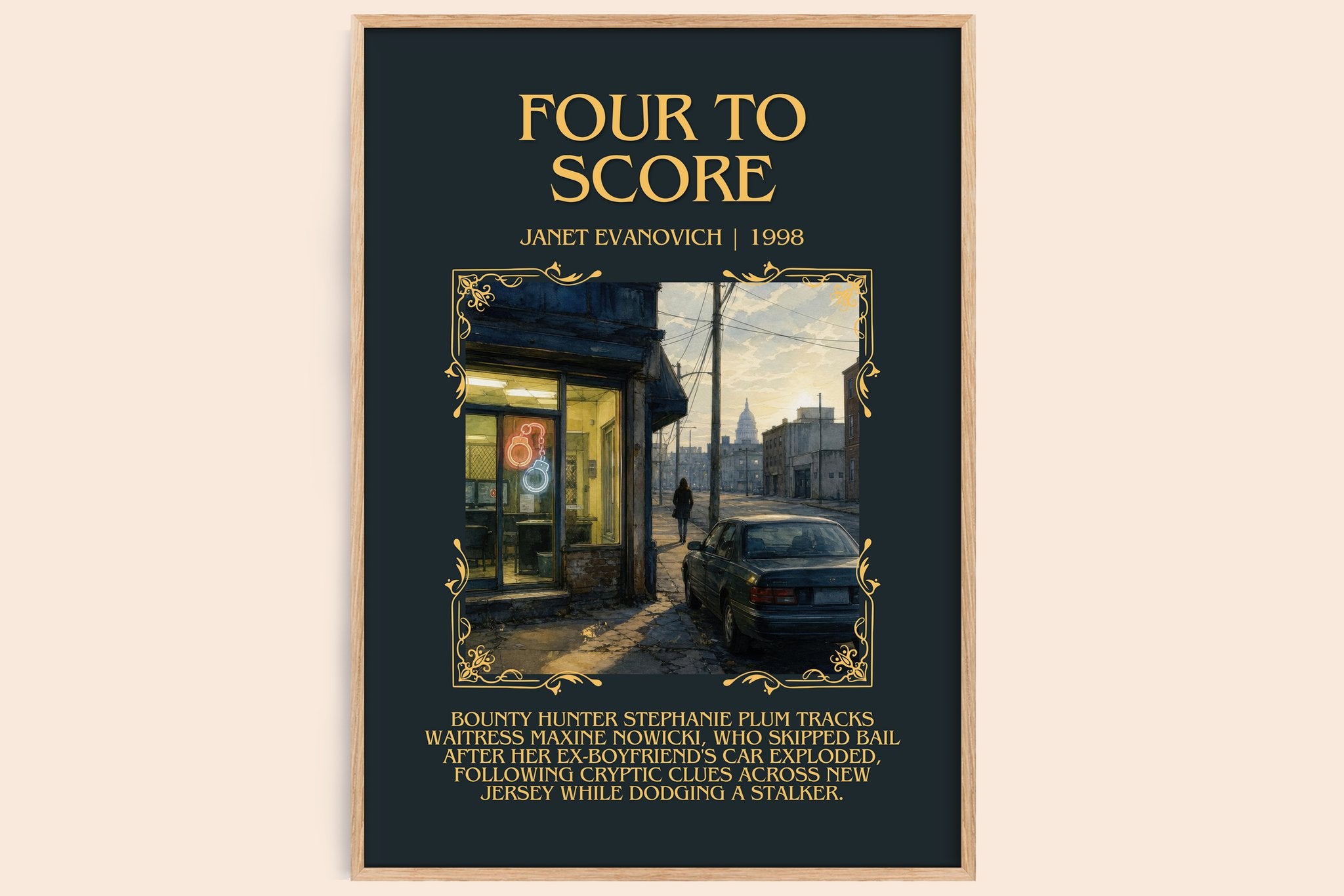 Four to Score Minimalist Book Poster by Janet Evanovich
