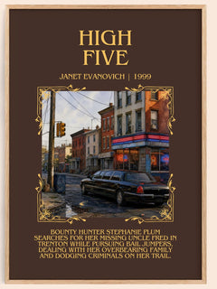 High Five Minimalist Book Poster by Janet Evanovich – image 1