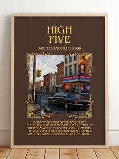 High Five Minimalist Book Poster by Janet Evanovich – image 2
