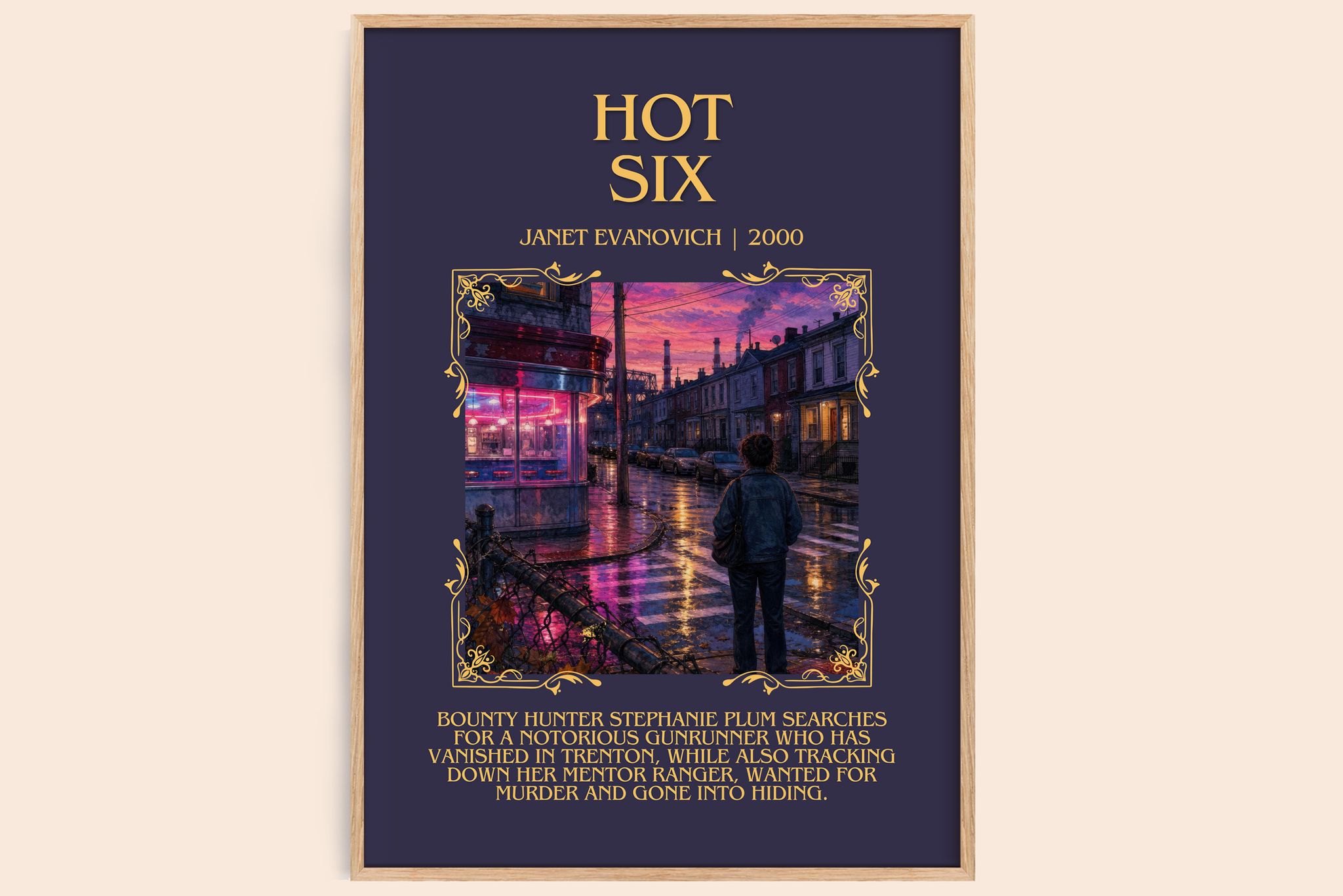 Hot Six Minimalist Book Poster by Janet Evanovich