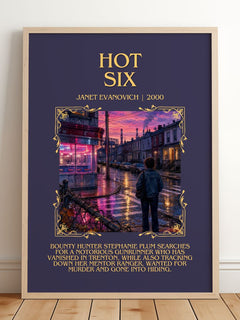 Hot Six Minimalist Book Poster by Janet Evanovich – image 2