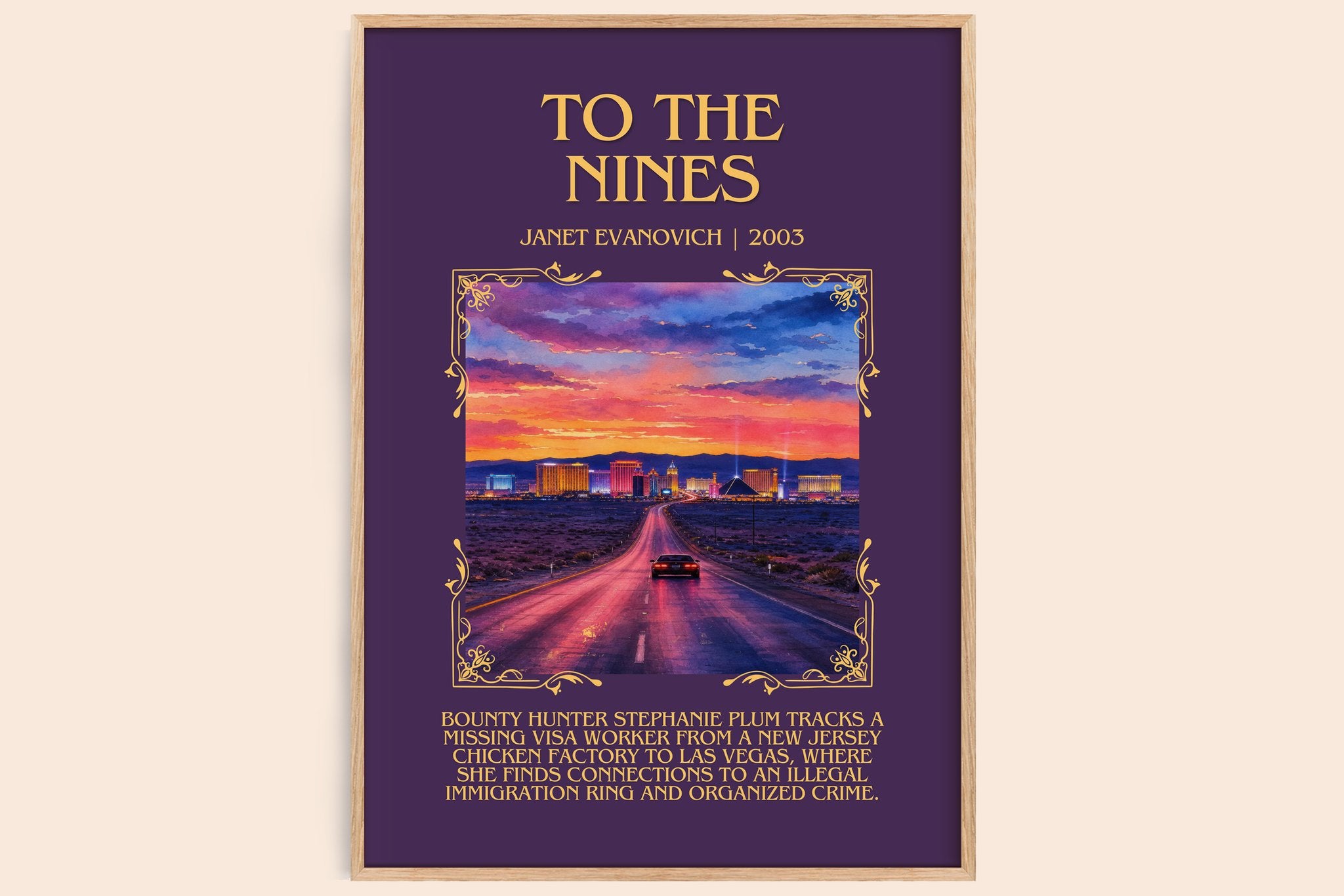 To the Nines Minimalist Book Poster by Janet Evanovich