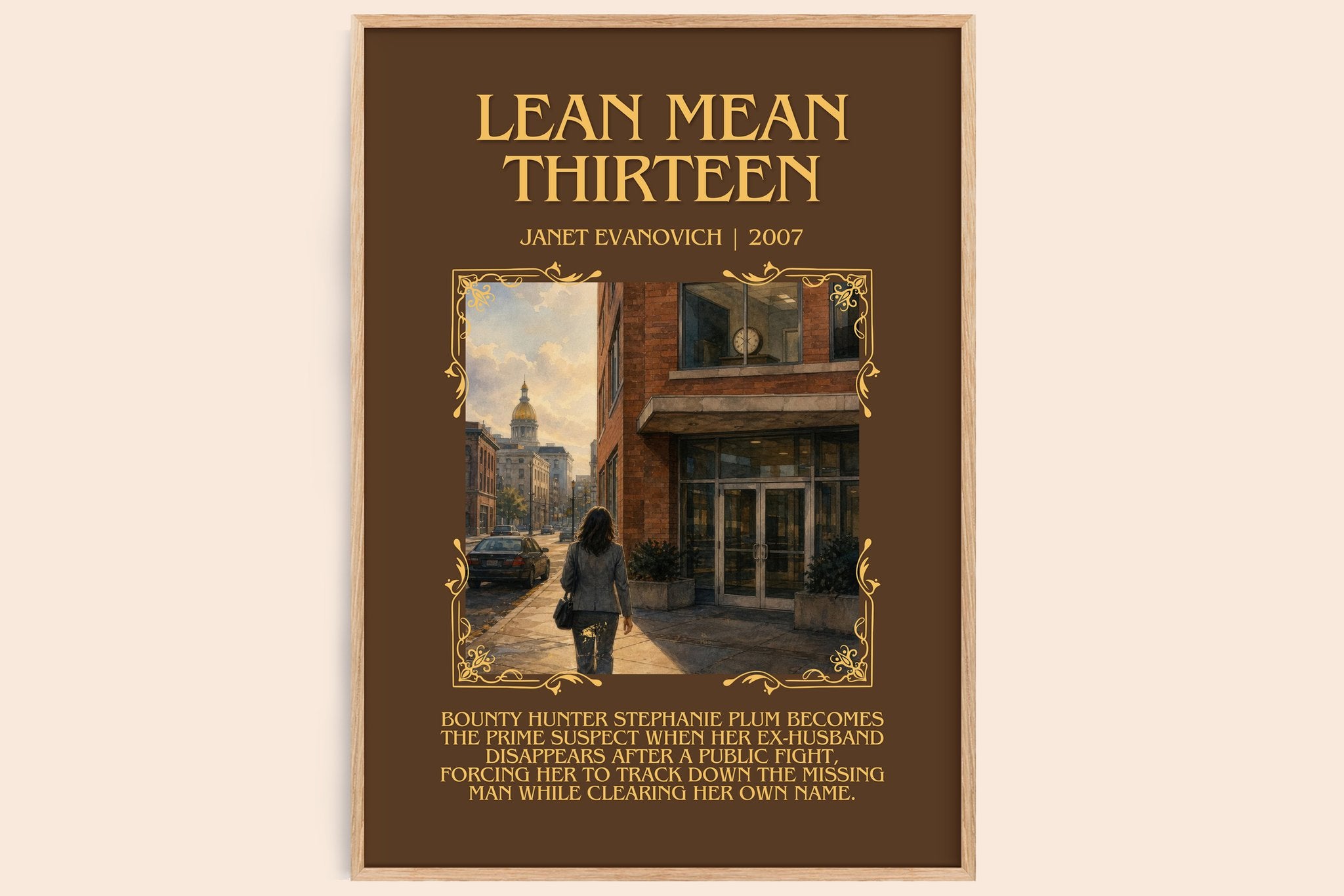 Lean Mean Thirteen Minimalist Book Poster by Janet Evanovich