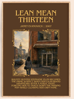 Lean Mean Thirteen Minimalist Book Poster by Janet Evanovich – image 1