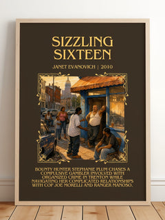 Sizzling Sixteen Minimalist Book Poster by Janet Evanovich – image 2