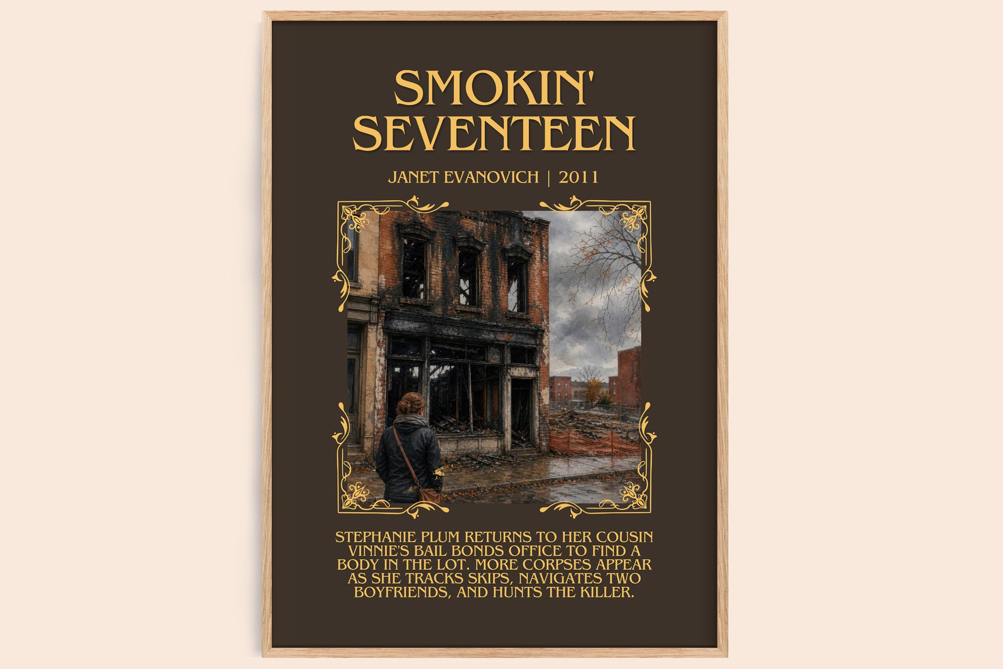 Smokin' Seventeen Minimalist Book Poster by Janet Evanovich