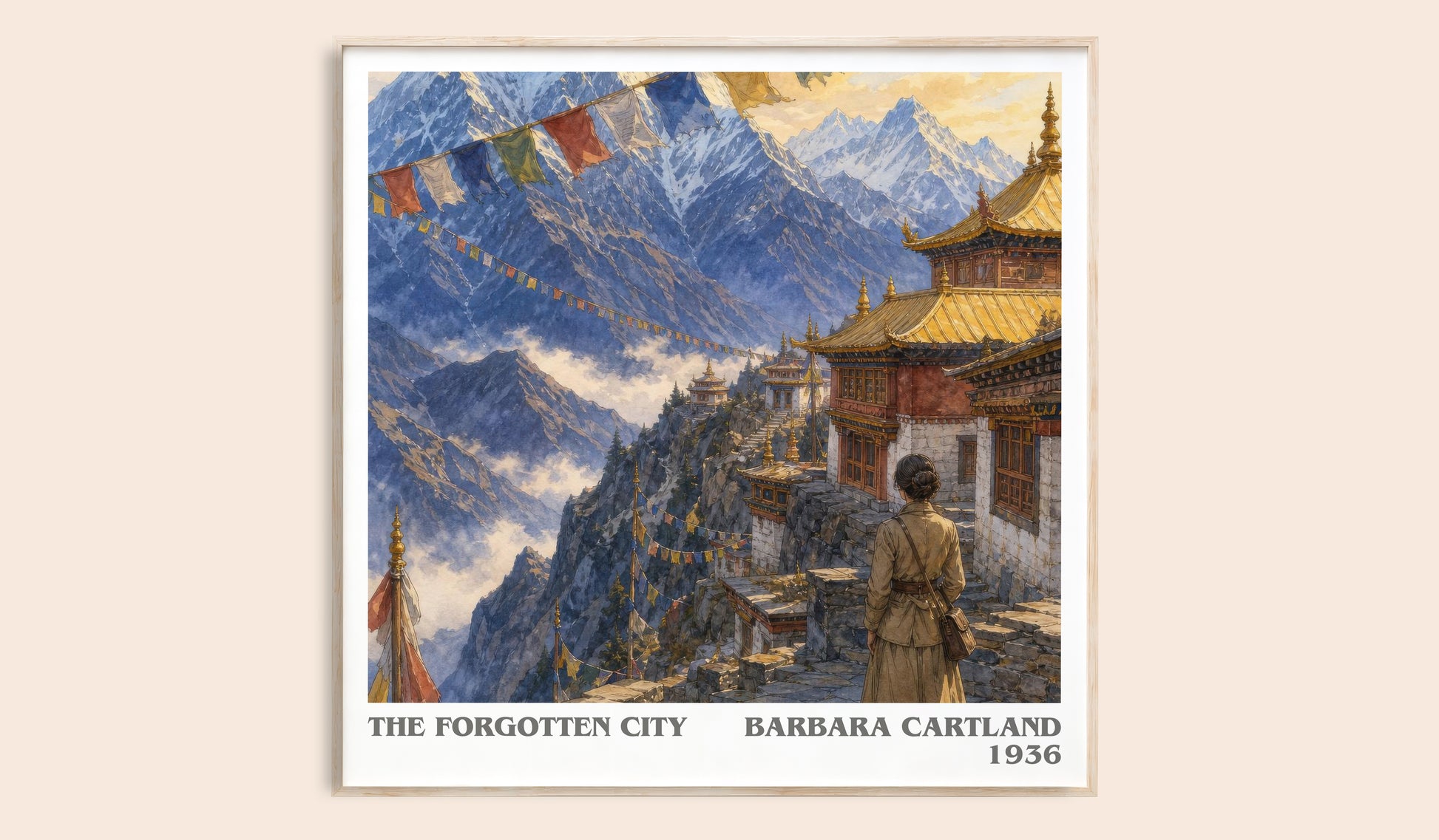 The Forgotten City literary book poster by Barbara Cartland – framed literary art print