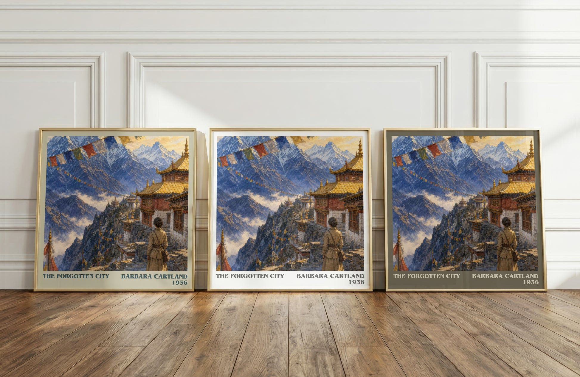 The Forgotten City literary art print colour and style options – Barbara Cartland book art