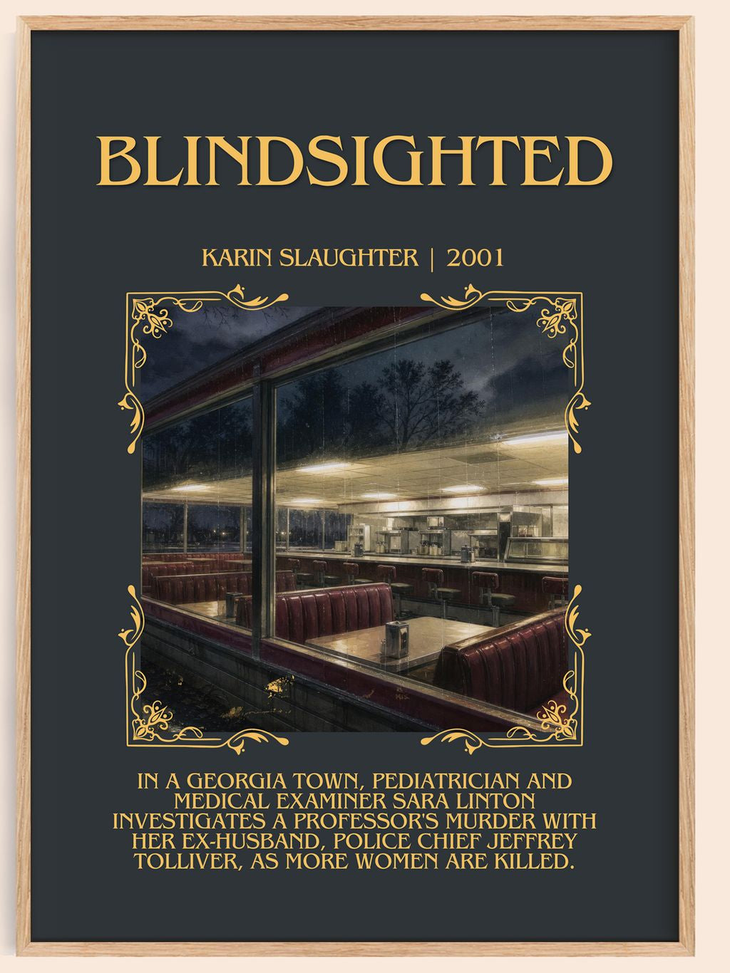 Blindsighted Minimalist Book Poster by Karin Slaughter – book poster