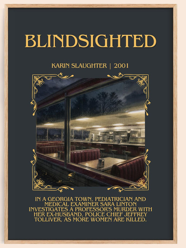 Blindsighted Minimalist Book Poster by Karin Slaughter – book poster