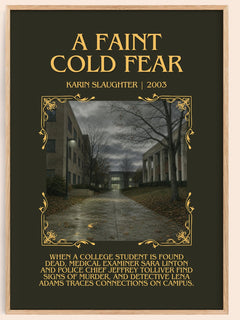 A Faint Cold Fear Minimalist Book Poster by Karin Slaughter – image 1