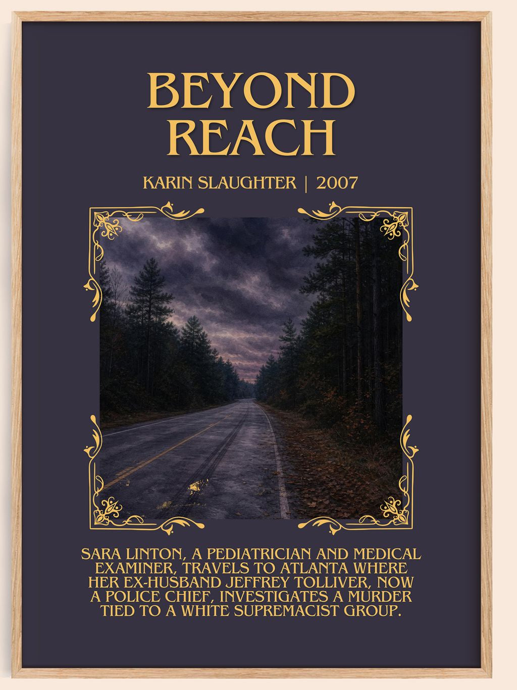 Beyond Reach Minimalist Book Poster by Karin Slaughter – book poster