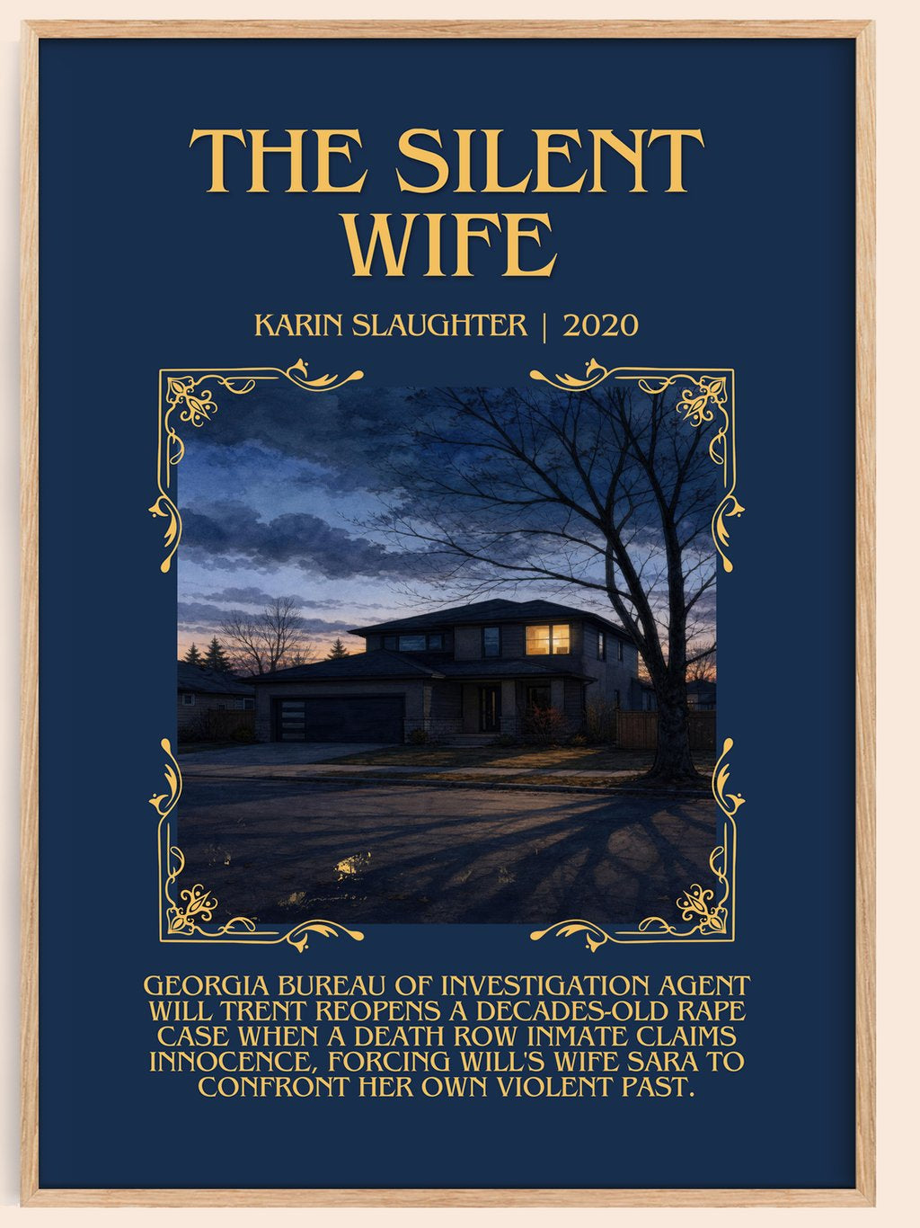 The Silent Wife Minimalist Book Poster by Karin Slaughter – book poster