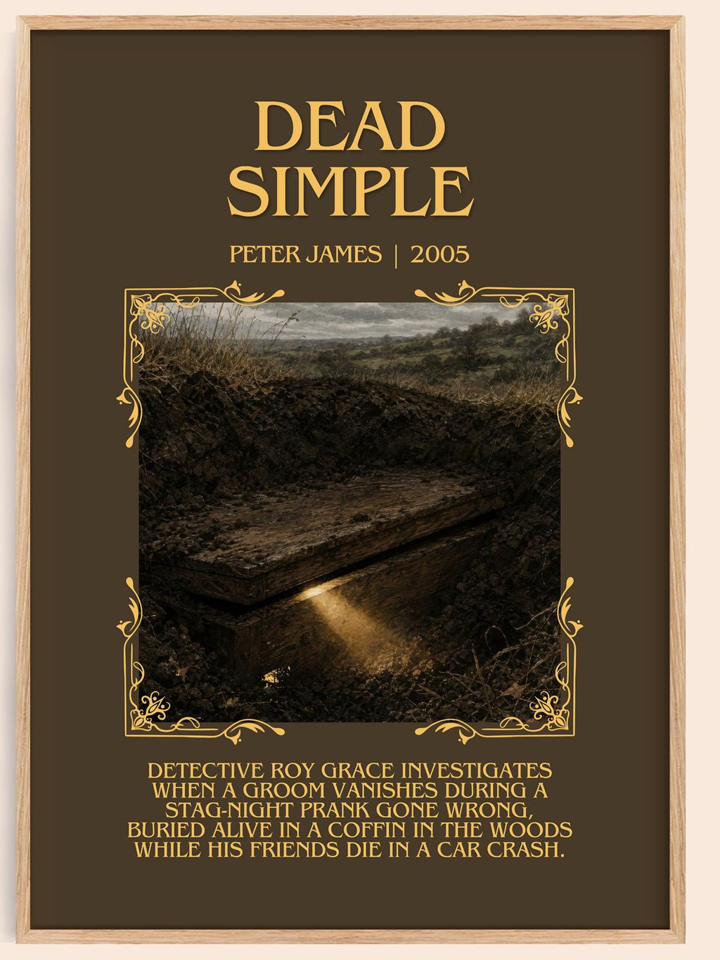 Dead Simple Minimalist Book Poster by Peter James – book poster