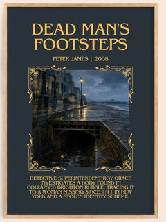 Dead Man's Footsteps Minimalist Book Poster by Peter James – image 1