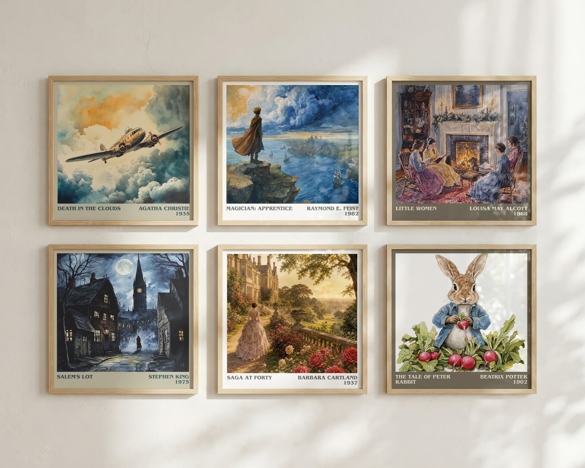 Saga At Forty literary print framed by window – literary home decor
