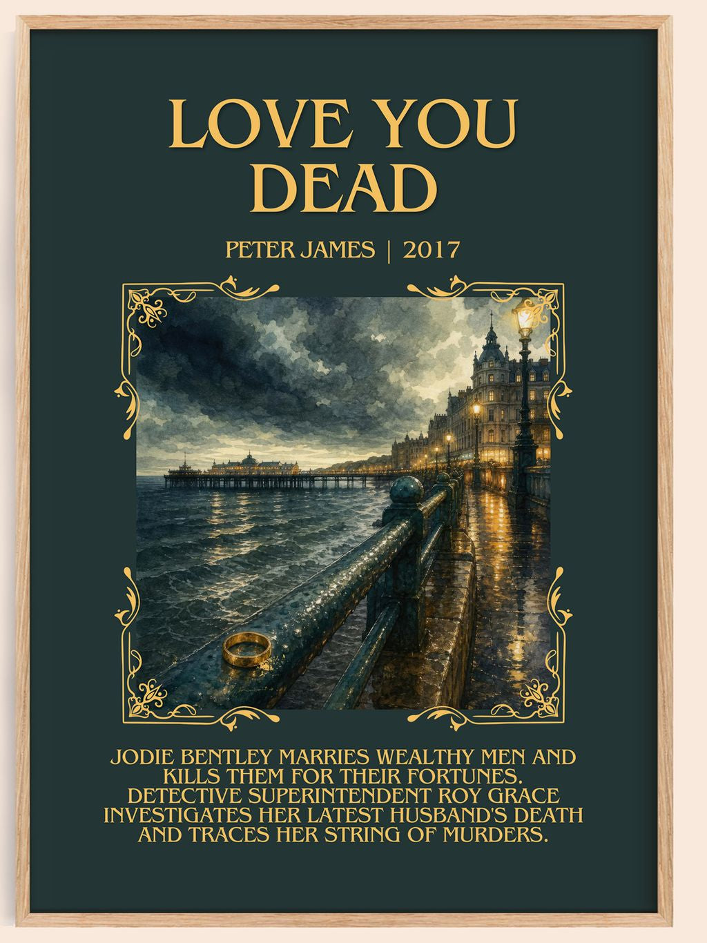 Love You Dead Minimalist Book Poster by Peter James – book poster