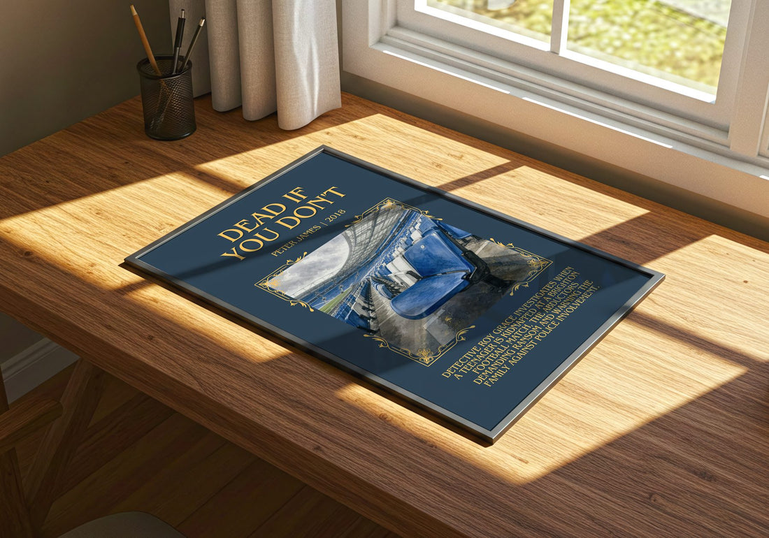 Dead If You Don't Minimalist Book Poster by Peter James – print on a sunlit desk