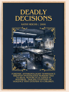 Deadly Décisions Minimalist Book Poster by Kathy Reichs – image 1