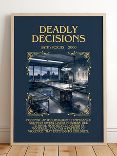 Deadly Décisions Minimalist Book Poster by Kathy Reichs – image 2