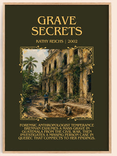 Grave Secrets Minimalist Book Poster by Kathy Reichs – image 1