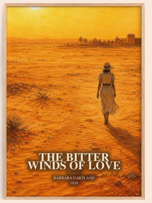Bitter Winds Of Love Book Watercolour Illustration by Barbara Cartland