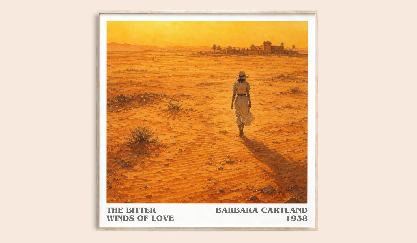 The Bitter Winds Of Love literary book poster by Barbara Cartland – framed literary art print