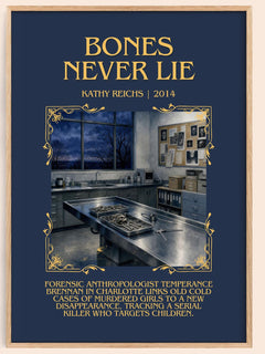 Bones Never Lie Minimalist Book Poster by Kathy Reichs – image 1