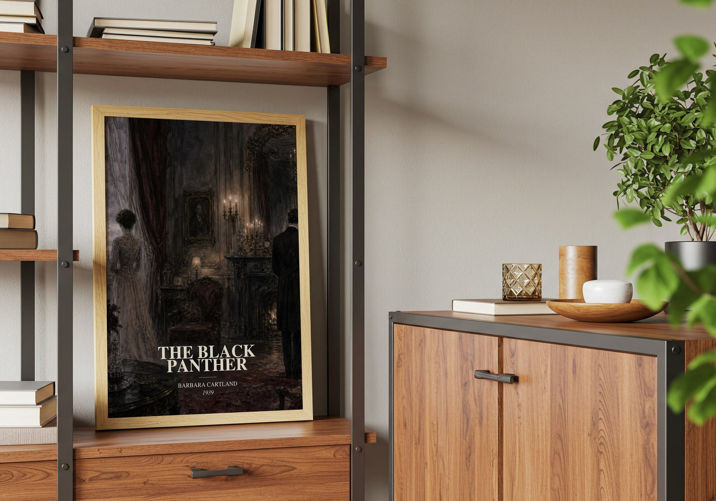 The Black Panther book watercolour illustration paper finish options – matte satin gloss