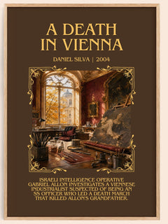 A Death in Vienna Minimalist Book Poster by Daniel Silva – image 1