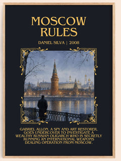 Moscow Rules Minimalist Book Poster by Daniel Silva – image 1