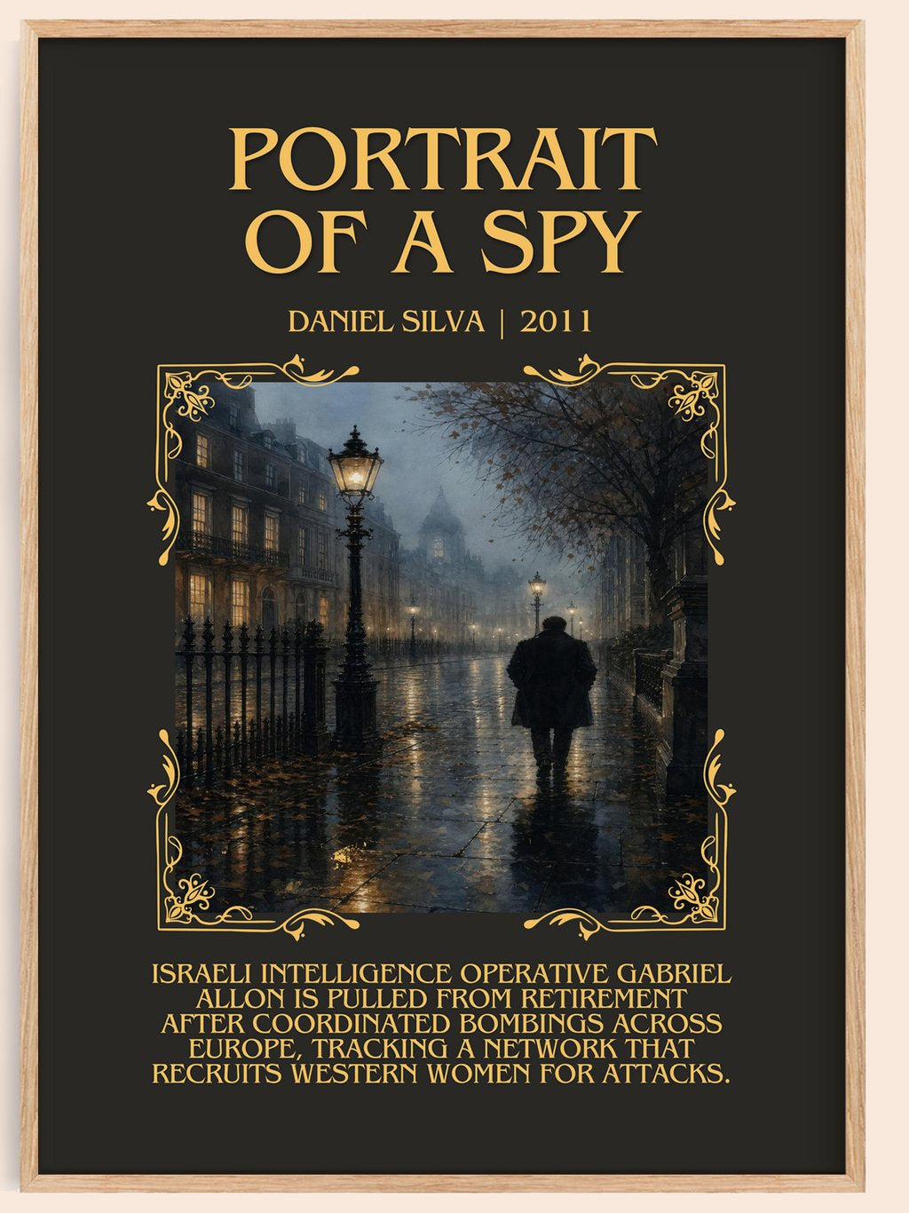 Portrait of a Spy Minimalist Book Poster by Daniel Silva – book poster