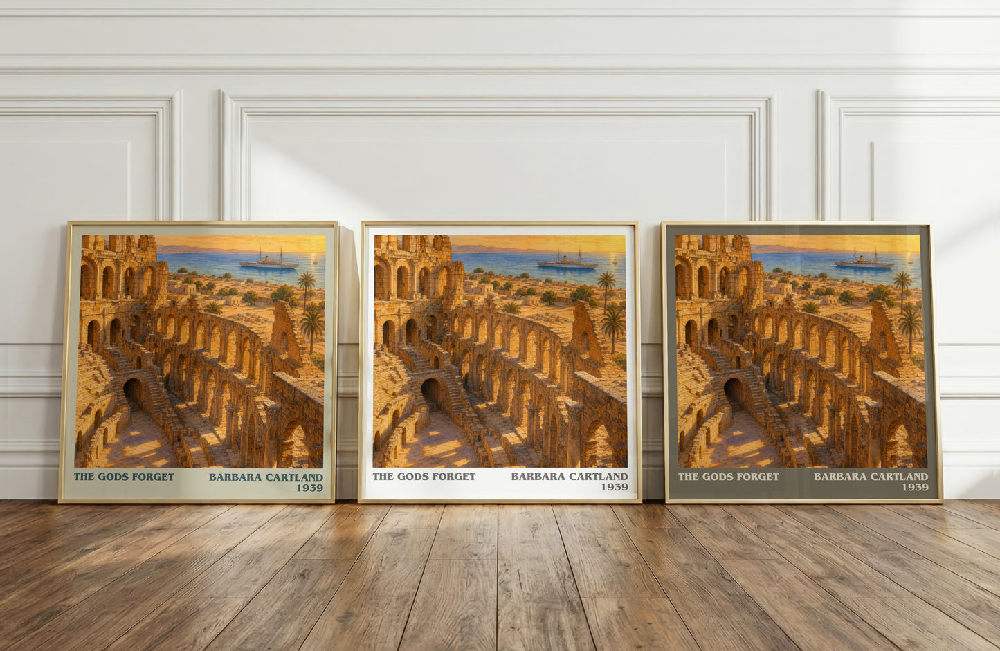The Gods Forget literary art print colour and style options – Barbara Cartland book art