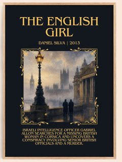 The English Girl Minimalist Book Poster by Daniel Silva – image 1