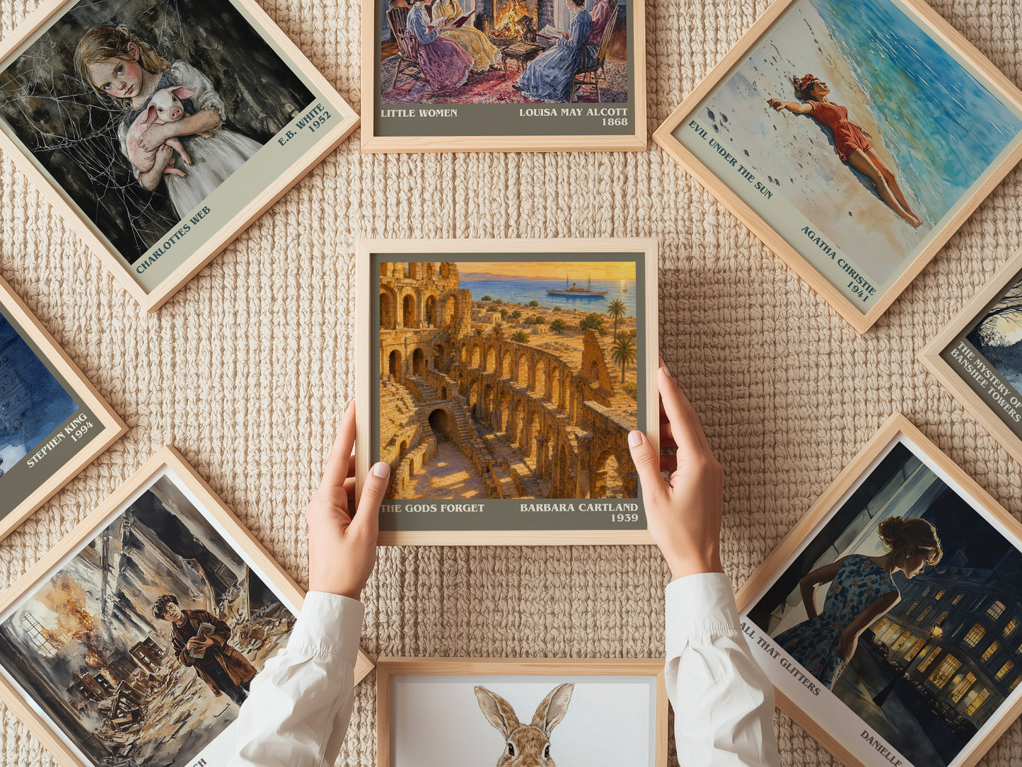 The Gods Forget literary book poster framed on wall – romance wall art